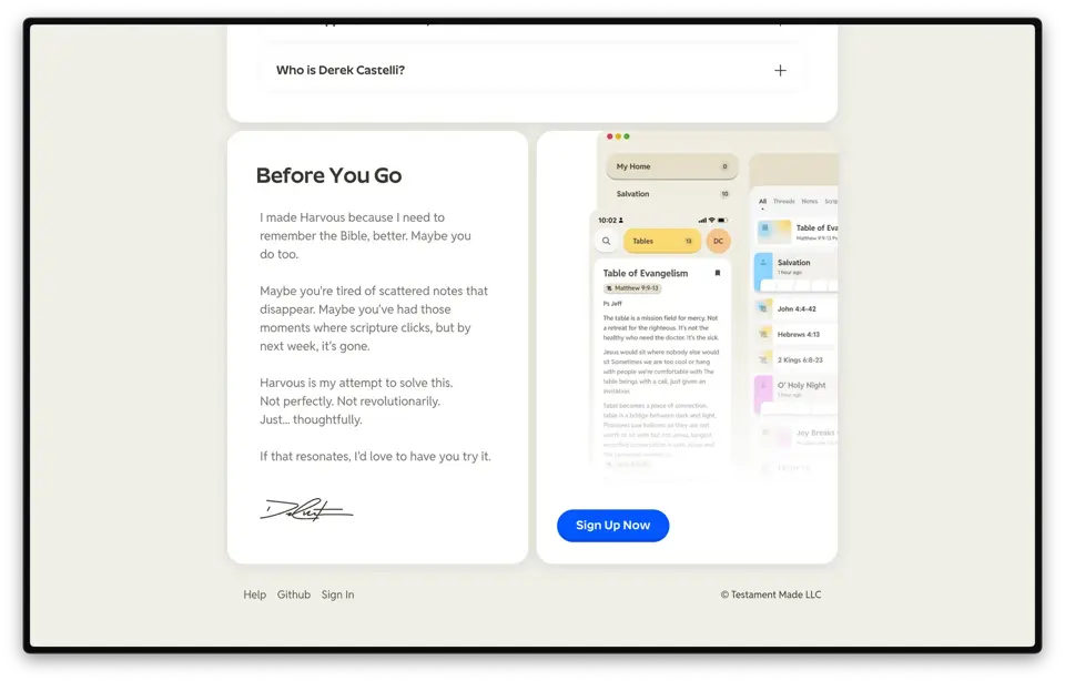 Harvous.com earlier version