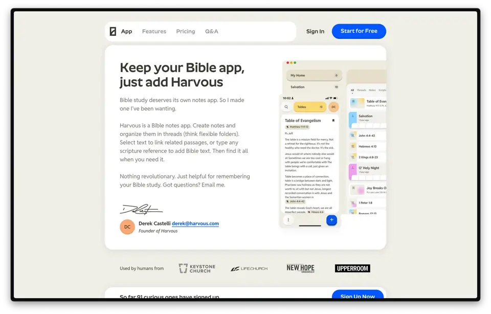 Harvous.com earlier version