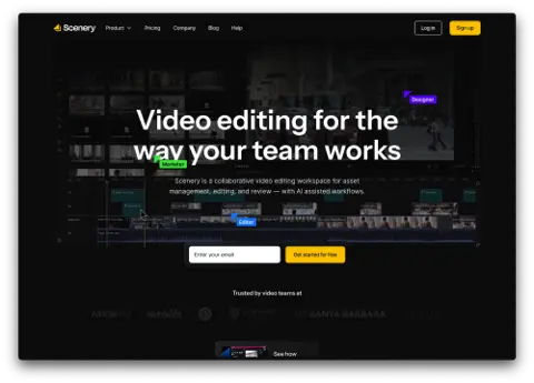 Scenery video editor website