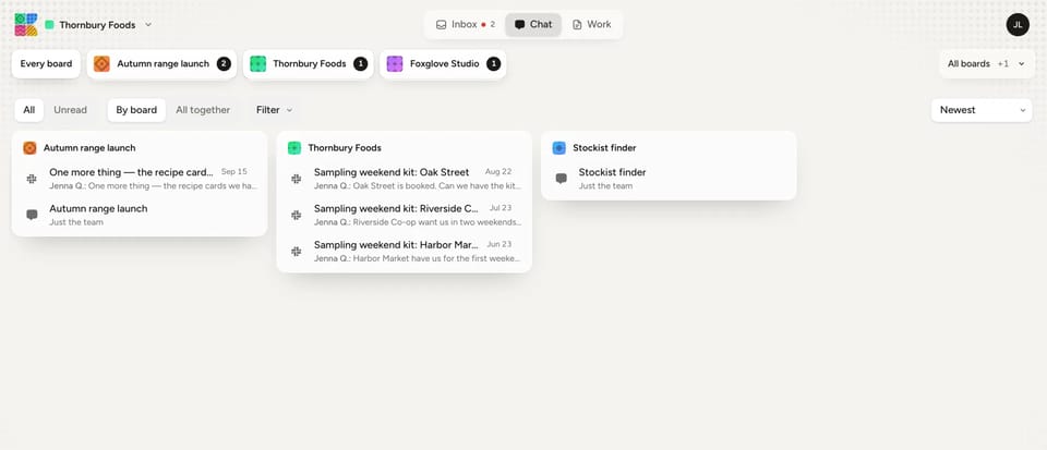 Koati's Chat list of request threads from across boards