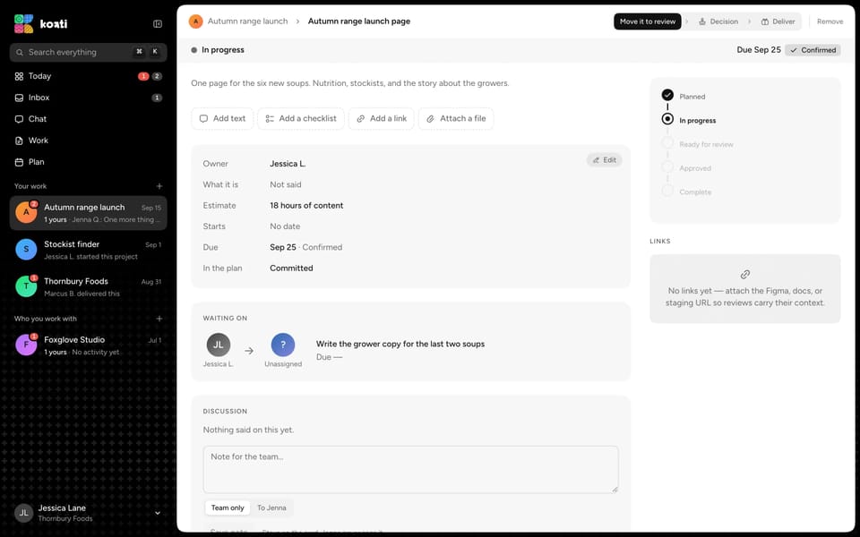 A card in the sidebar layout