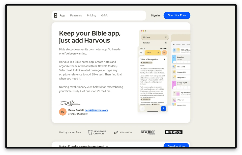 Harvous.com, the earlier version