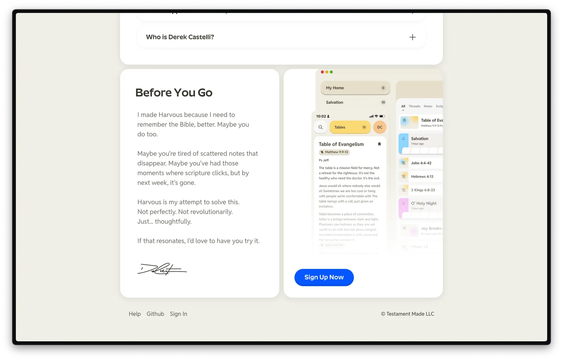 Harvous.com earlier version